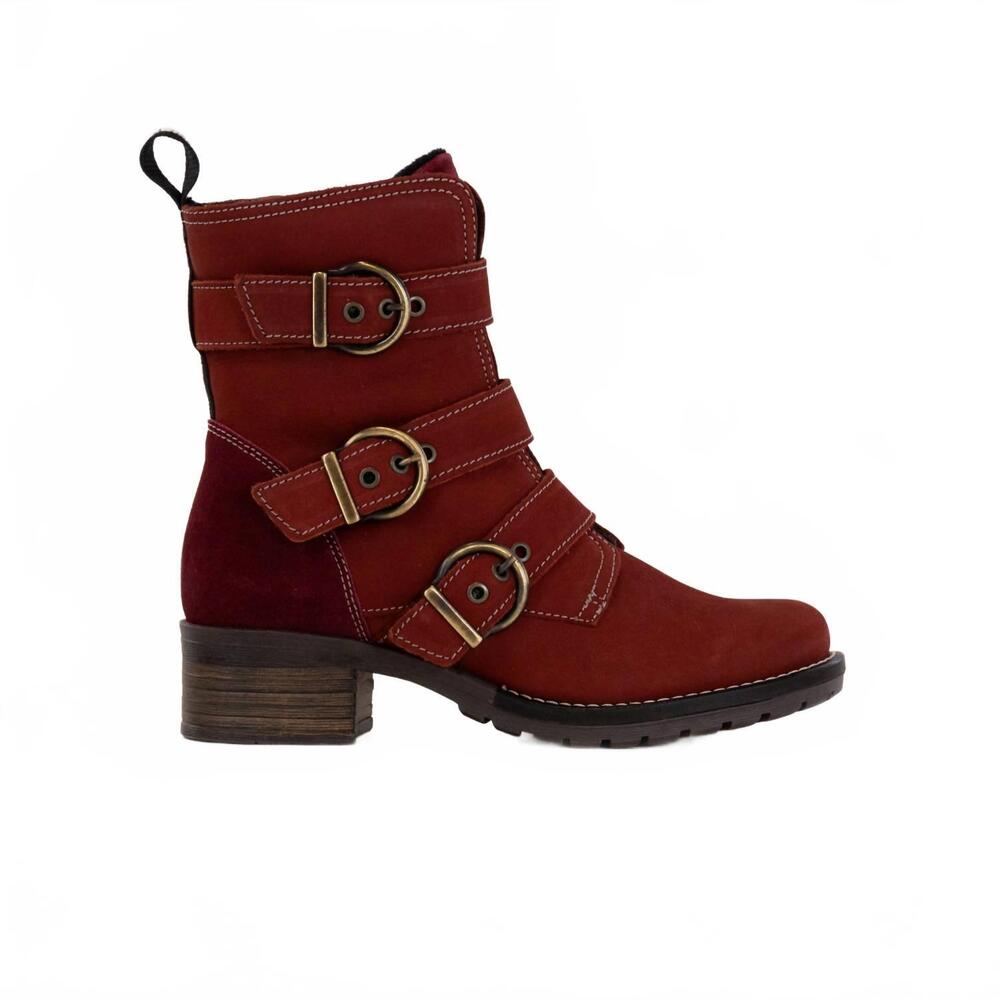 NEW DROMEDARIS women's klara boot in garnet